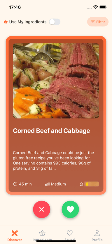 Recipe Discovery Screen